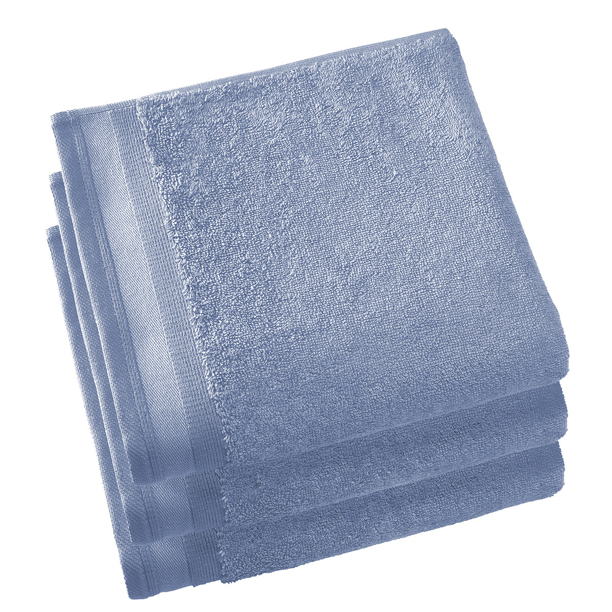 De Witte Lietaer Towels Contessa, Stone Blue - 50 x 100 cm - 3 pieces - Cotton