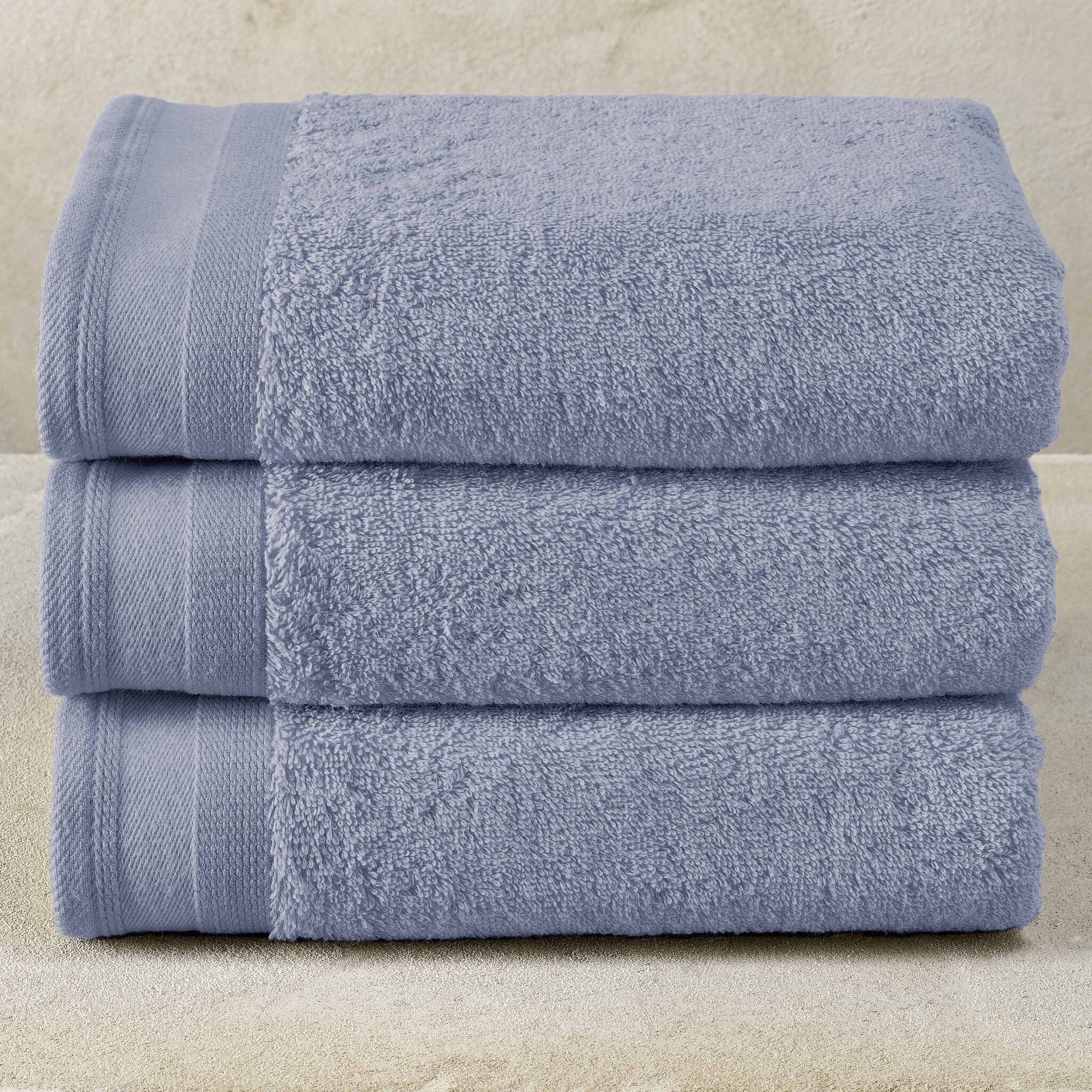 De Witte Lietaer Towels Contessa, Stone Blue - 50 x 100 cm - 3 pieces - Cotton