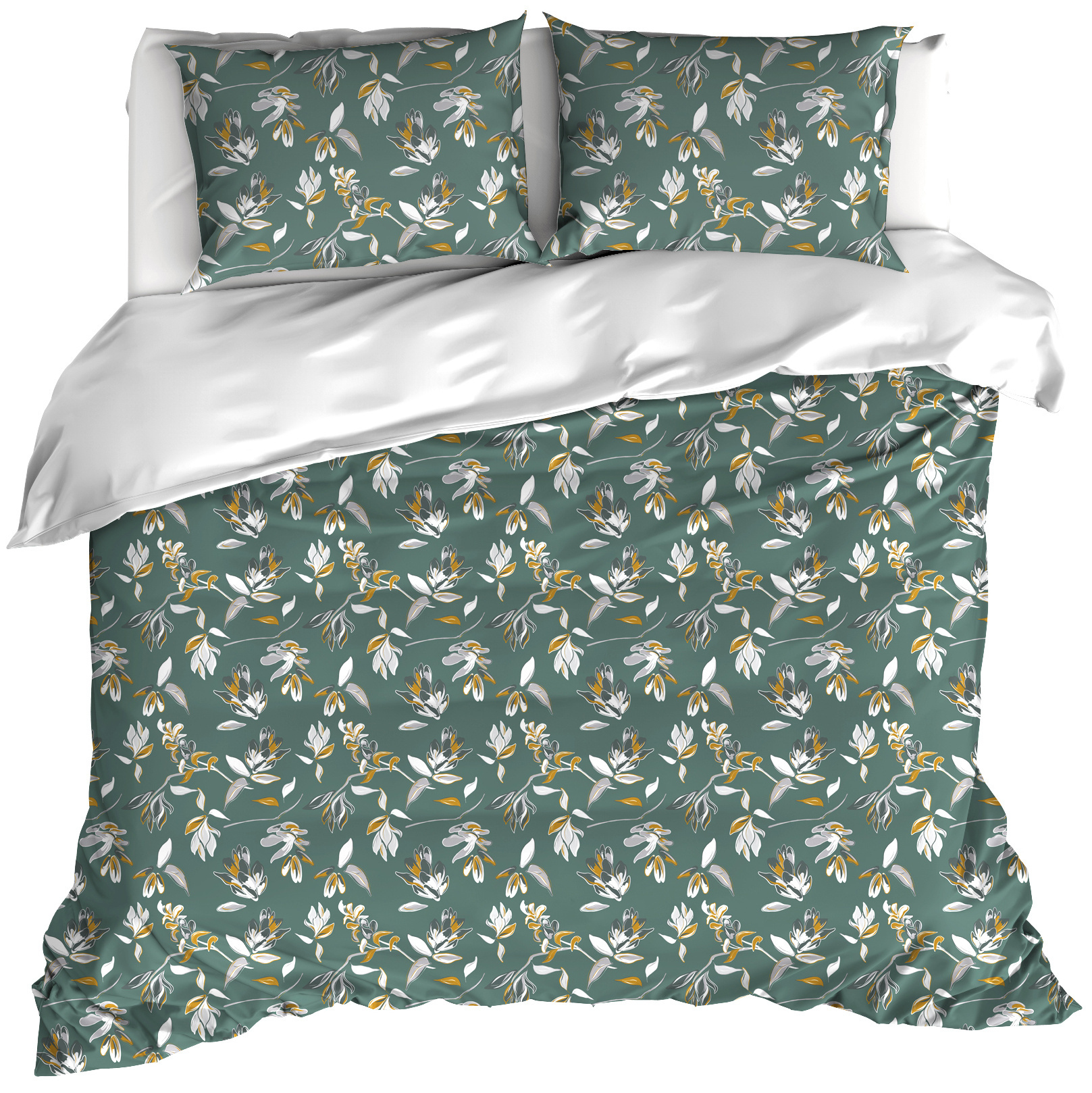 De Witte Lietaer Dekbedovertrek Acacia, Nimbus Cloud - 200 x 200/220 - Katoen Percal