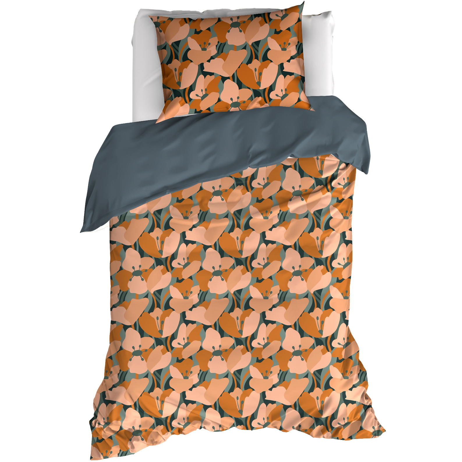 De Witte Lietaer Dekbedovertrek Aria, June Bug - 140 x 200/220 - Katoen Percal