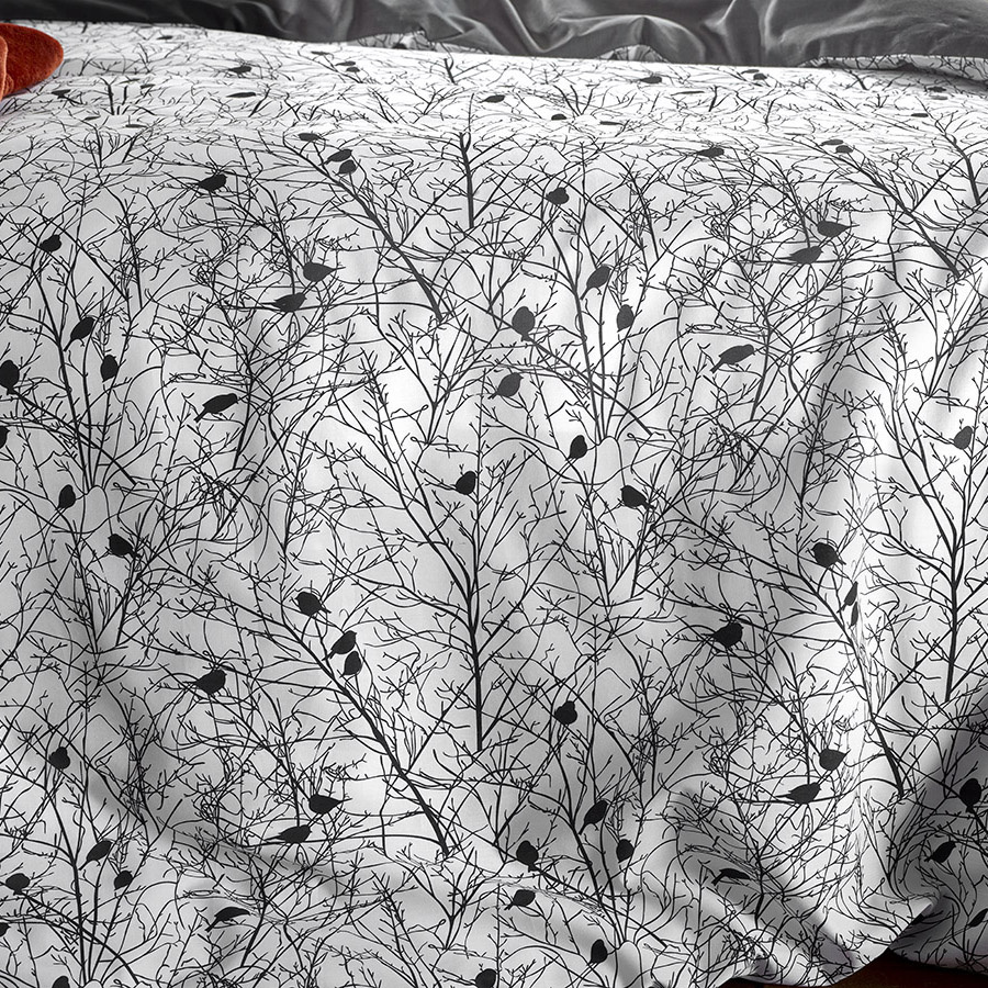 De Witte Lietaer Duvet cover Charlie, Black - 200 x 200/220 - Cotton Percale