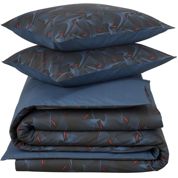 De Witte Lietaer Duvet cover Cobra, Blue Fusion - 200 x 200/220 - Cotton Percale