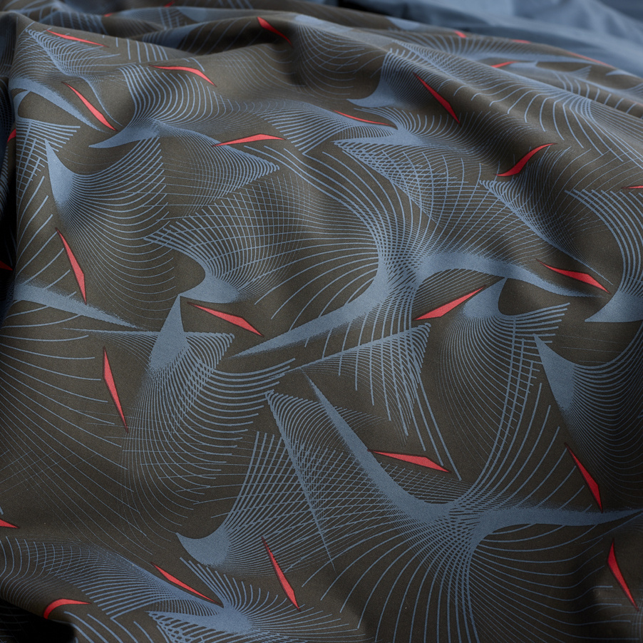 De Witte Lietaer Duvet cover Cobra, Blue Fusion - 200 x 200/220 - Cotton Percale