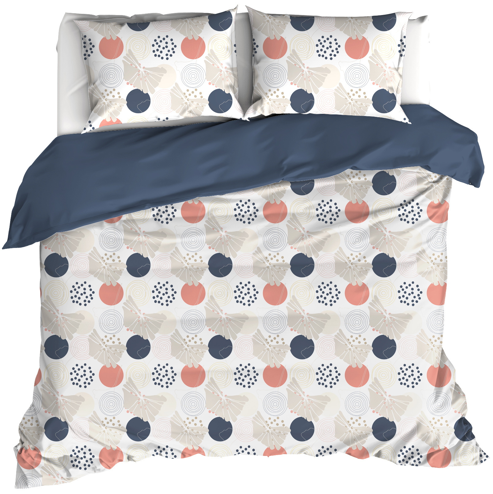 De Witte Lietaer Duvet cover Hermes, Lyon Blue - 240 x 220 - Cotton Percale