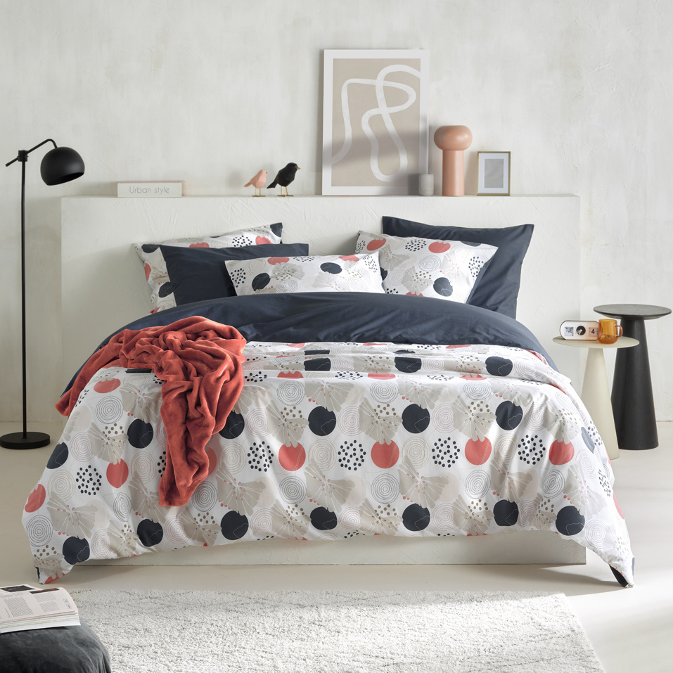 De Witte Lietaer Duvet cover Hermes, Lyon Blue - 240 x 220 - Cotton Percale