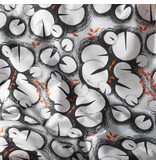 De Witte Lietaer Dekbedovertrek Lilypad, Black - 140 x 200/220 - Katoen Percal