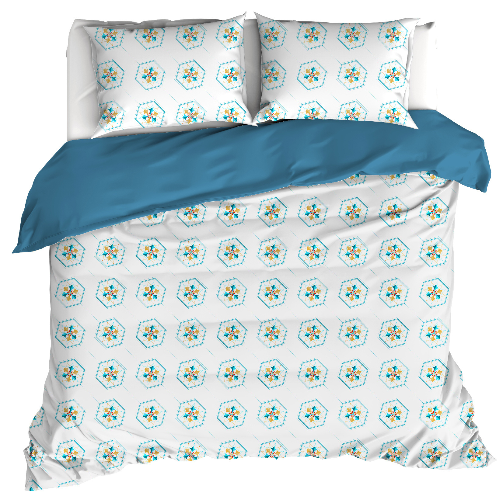 De Witte Lietaer Dekbedovertrek Saga, Exotic Plume - 240 x 220 - Katoen Percal