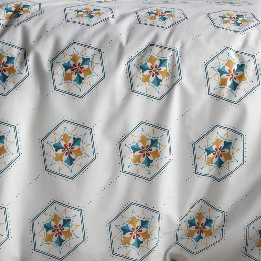 De Witte Lietaer Dekbedovertrek Saga, Exotic Plume - 240 x 220 - Katoen Percal