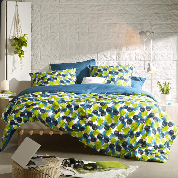 De Witte Lietaer Dekbedovertrek Whimsy, Blue Blizzard - 240 x 220 - Katoen Percal