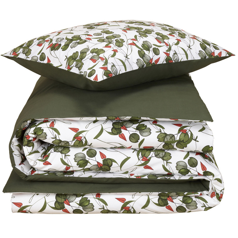 De Witte Lietaer Dekbedovertrek Whisper, Douglas Fir - 140 x 200/220 - Katoen Percal