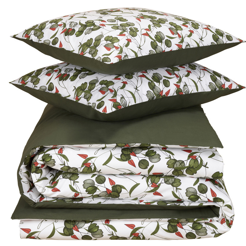 De Witte Lietaer Duvet cover Whisper, Douglas Fir - 200 x 200/220 - Cotton Percale