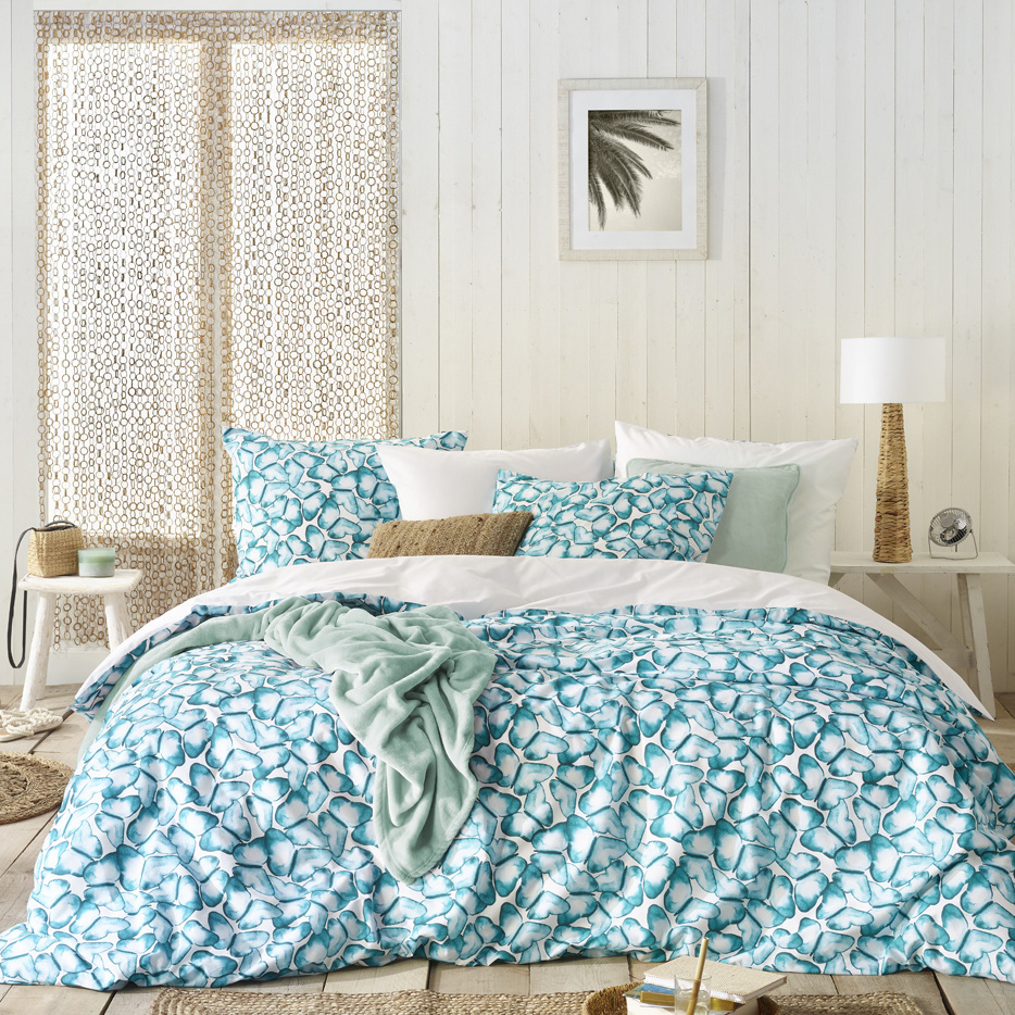 De Witte Lietaer Duvet cover Acana, Pool Green - 240 x 220 - Cotton Percale