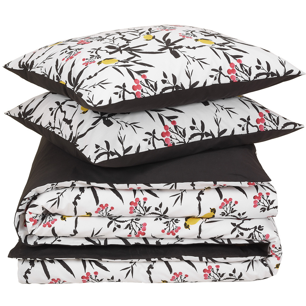 De Witte Lietaer Dekbedovertrek Aiko, Black Stroke - 260 x 240 - Katoen Percal