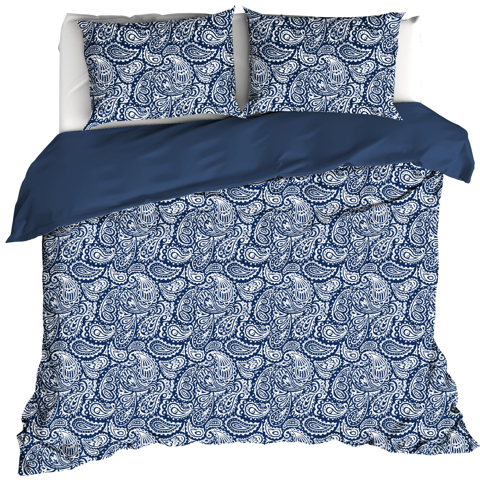De Witte Lietaer Duvet cover Igor, Royal Blue - 200 x 200/220 - Cotton Percale