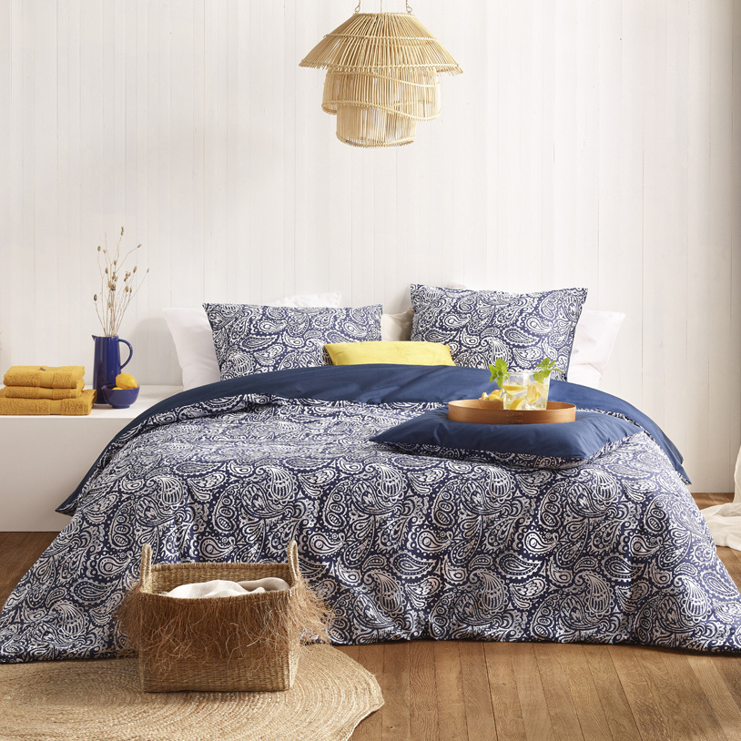 De Witte Lietaer Duvet cover Igor, Royal Blue - 200 x 200/220 - Cotton Percale