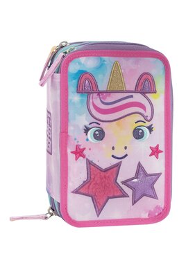 Mofu Mofu Gevuld Etui, Unicorn (3 ritsen) 20 x 13 x 7 cm Polyester