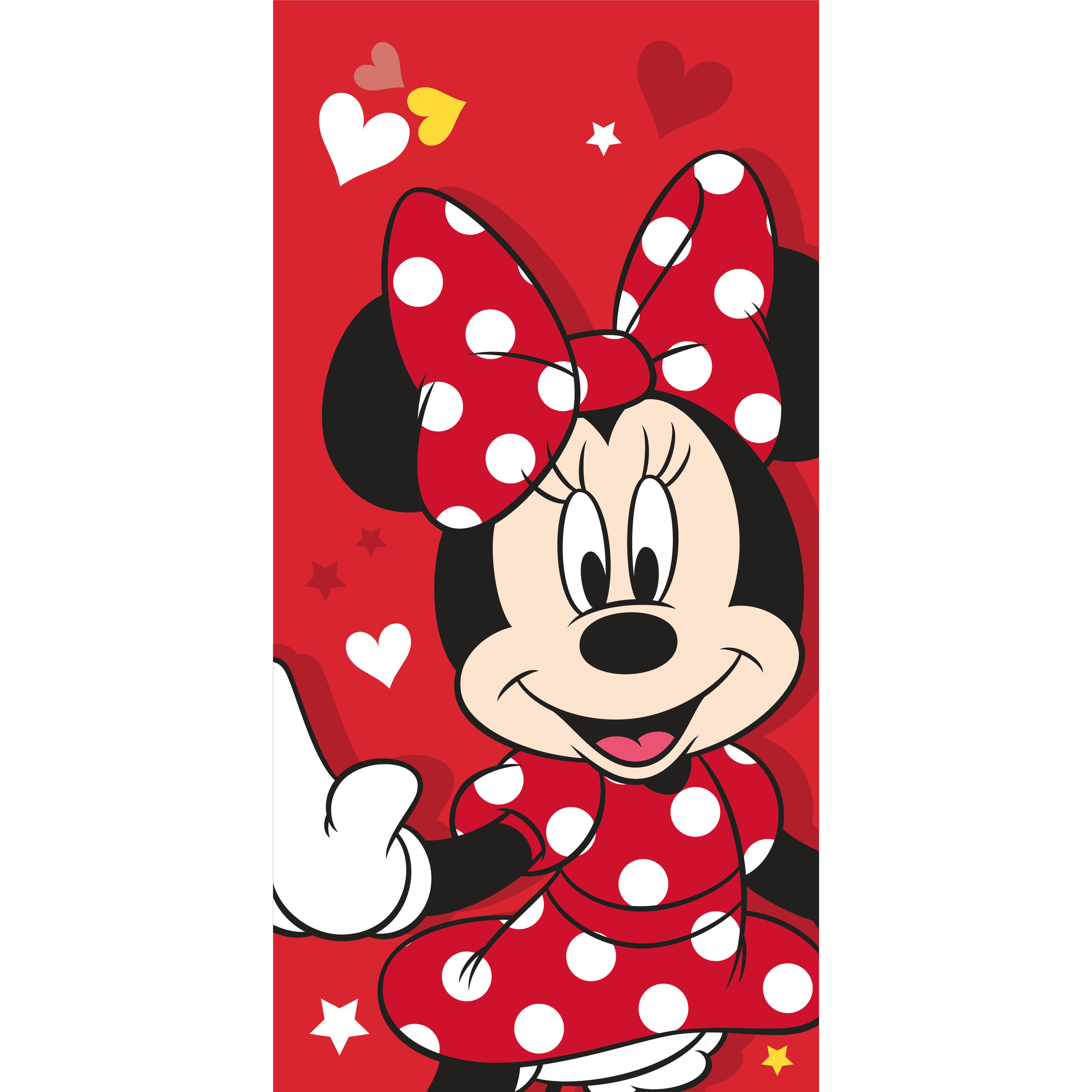 Disney Minnie Mouse Beach towel Hearts - 70 x 140 cm - Cotton