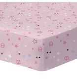 Gabby's poppenhuis Fitted sheet Hearts - Single - 90 x 190/200 cm - Cotton