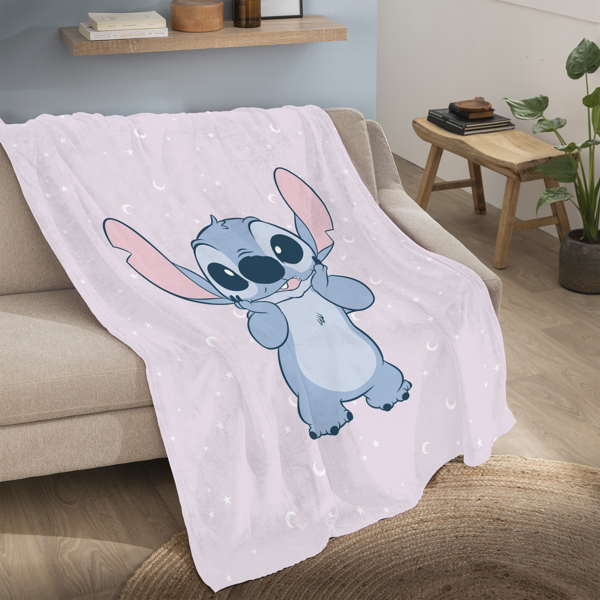 Disney Lilo & Stitch Fleece plaid, Happy - 125 x 150 cm - Polyester