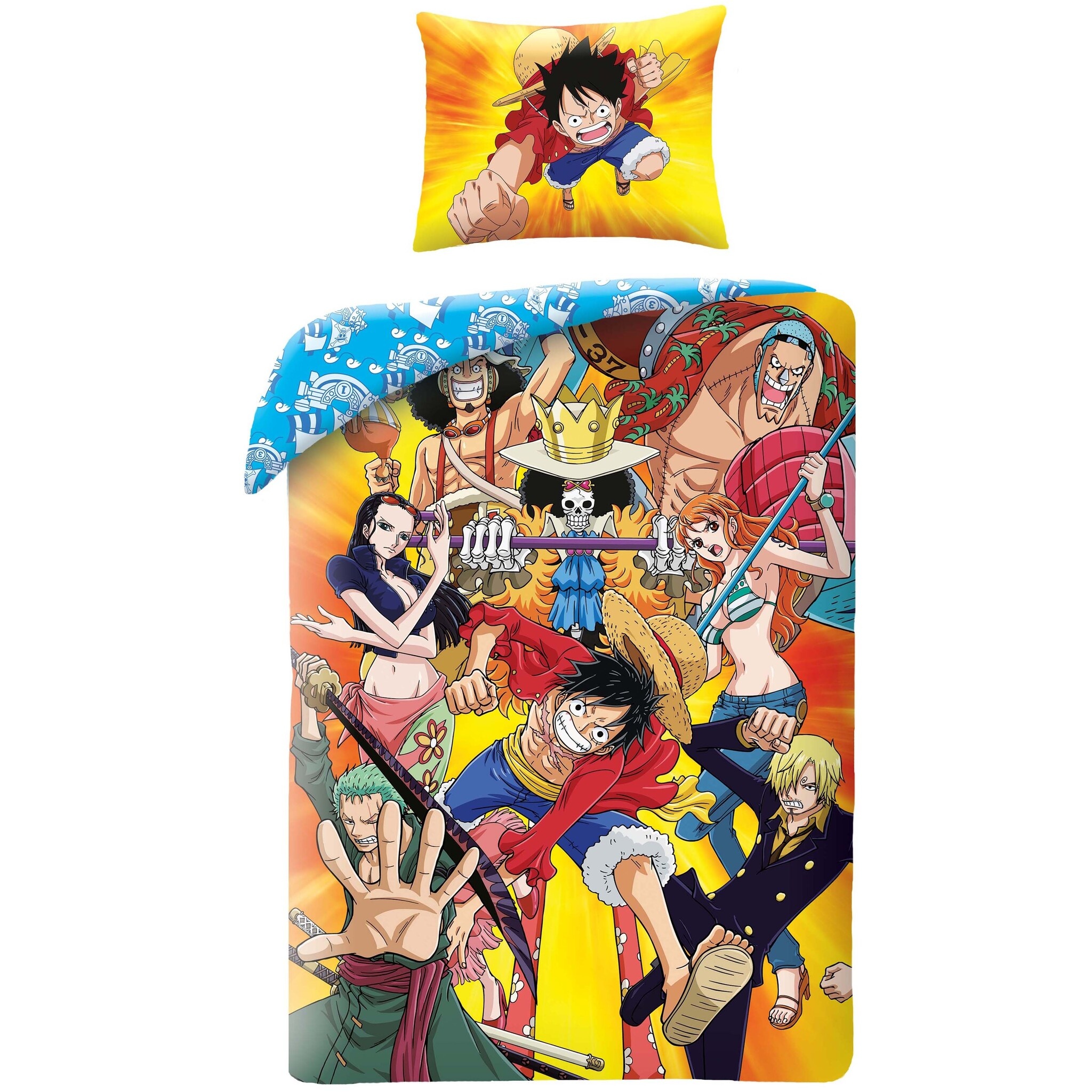 One Piece Dekbedovertrek, Grand Line - 140 x 200 + 70 x 90 cm - Polyester