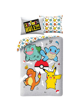 Pokemon Dekbedovertrek Juniors Rule 140 x 200 cm + 70 x 90 cm Polyester