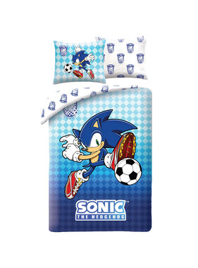 Sonic Duvet cover Football 140 x 200 cm + 70 x 90 cm -Polyester