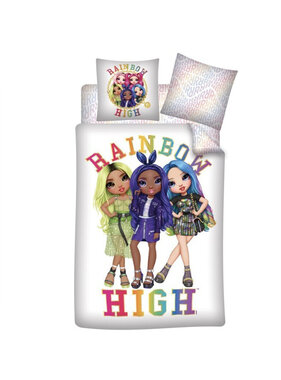 Rainbow High Duvet cover 140 x 200 + Fitted sheet 90 x 200 cm Polyester