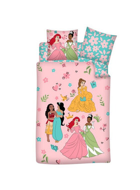 Disney Princess Duvet cover 140 x 200 + Fitted sheet 90 x 200 cm Cotton