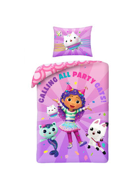 Gabby's poppenhuis Duvet cover Party Cats 140 x 200 cm + 70 x 90 cm Polyester