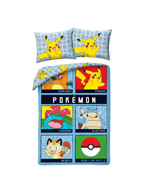 Pokemon Dekbedovertrek Battle 140 x 200 cm + 70 x 90 cm Katoen