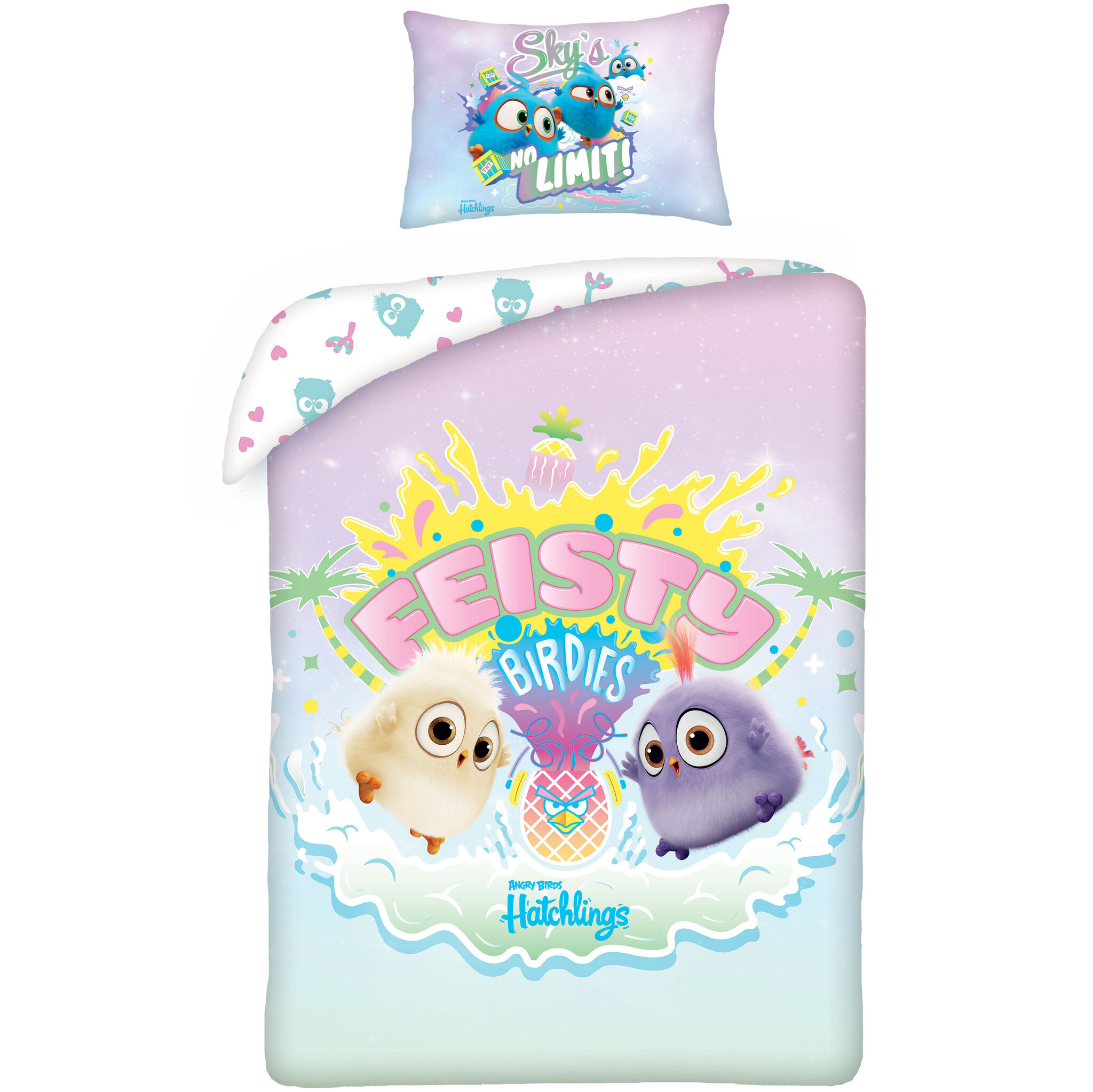 Angry Birds Hatchlings BABY Duvet cover, Feisty Birdies - 100 x 135 cm + 60 x 40 cm - Cotton