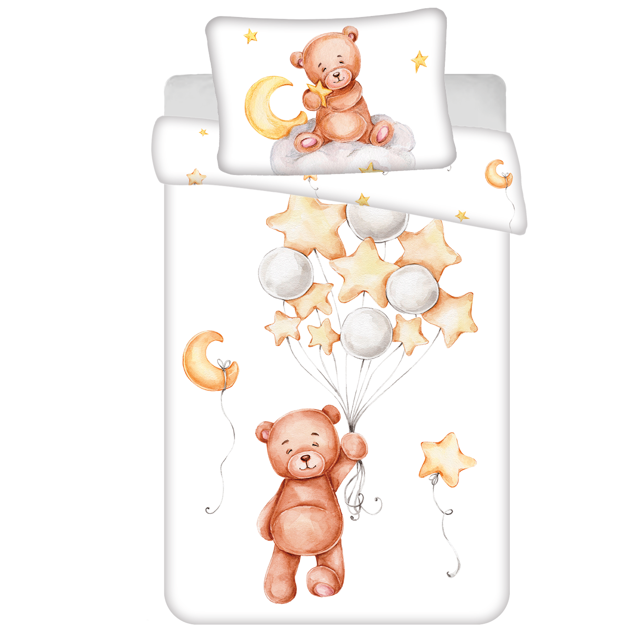 Sweet Home BABY Duvet cover, Bear Balloon - 135 x 100 cm - Cotton