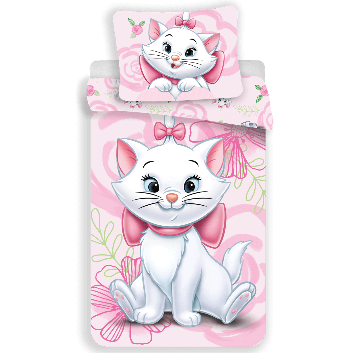 Disney Aristocats Duvet cover, Pink - 140 x 200 + 70 x 90 cm - Cotton