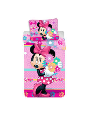 Disney Minnie Mouse Duvet cover Flowers 140 x 200 cm + 60 x 80 cm Cotton