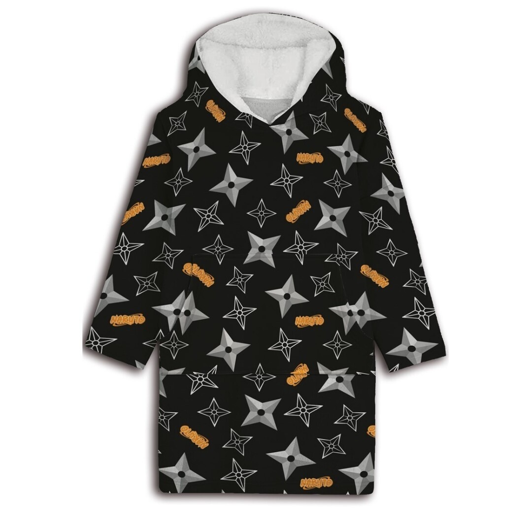 Naruto Hoodie Fleece Blanket, Star - Adult - One Size - Polyester