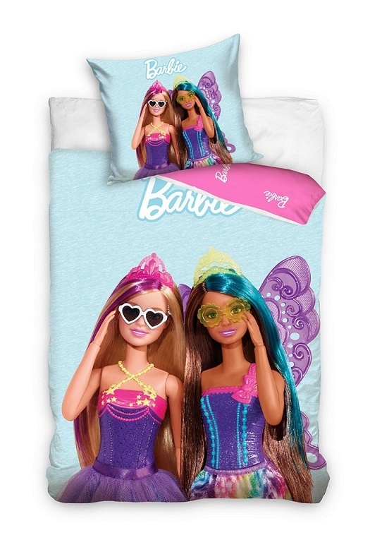 Barbie Duvet cover, Smile - 140 x 200 + 60 x 70 cm - Cotton