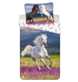 Sweet Home Duvet cover, Horses - 140 x 200 + 70 x 90 cm - Cotton