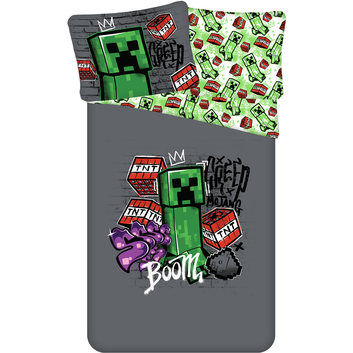 Minecraft Duvet cover, Metro Art - 140 x 200 + 70 x 90 cm - Cotton