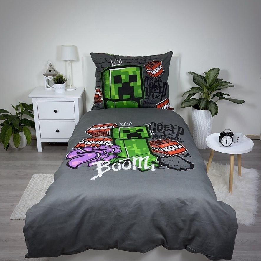 Minecraft Duvet cover, Metro Art - 140 x 200 + 70 x 90 cm - Cotton