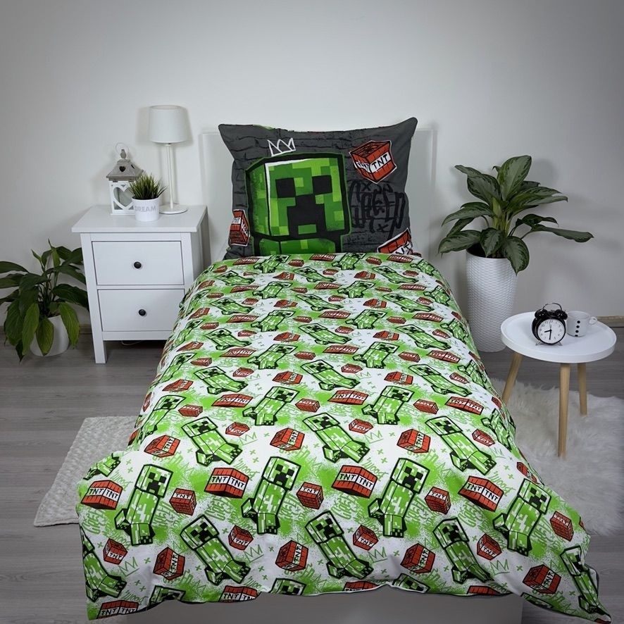 Minecraft Duvet cover, Metro Art - 140 x 200 + 70 x 90 cm - Cotton