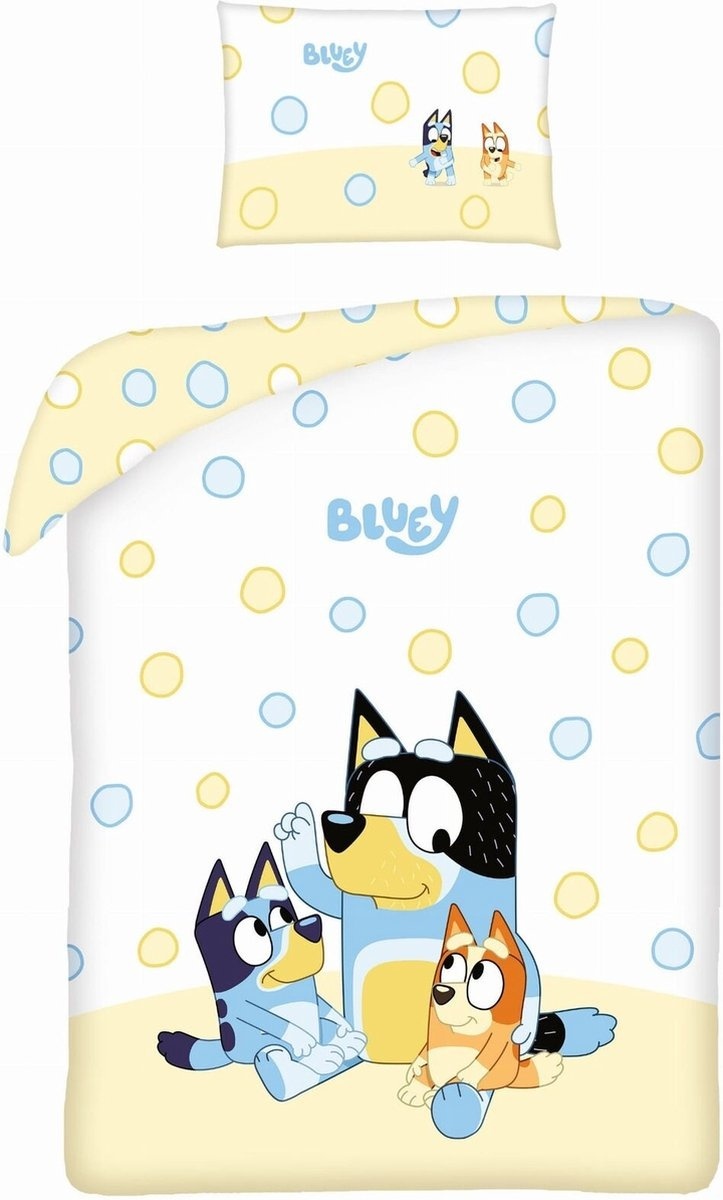 Bluey BABY Dekbedovertrek, Adventure - 100 x 135 cm + 60 x 40 cm - Katoen