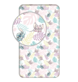 Disney Lilo & Stitch Hoeslaken Leaves - Eenpersoons - 90 x 200 cm - Katoen
