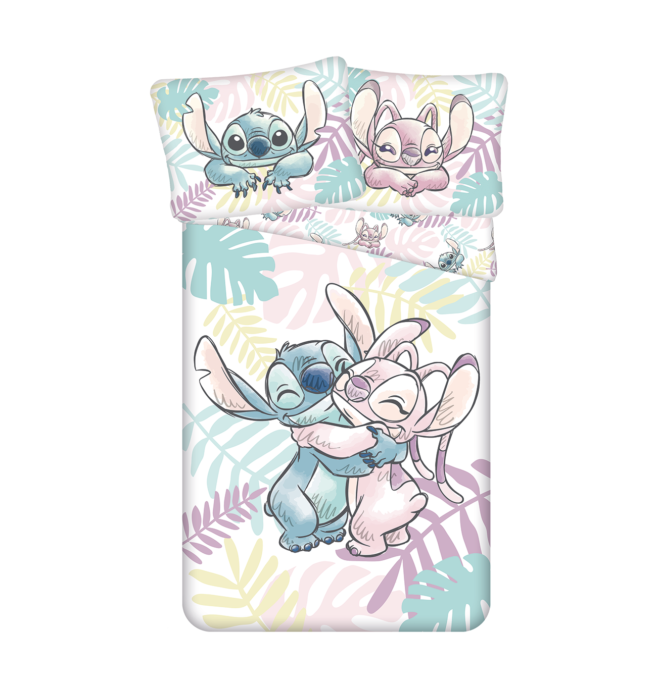Disney Lilo & Stitch Duvet cover, Leaves - Single - 140 x 200 cm / 70 x 90 cm - Cotton
