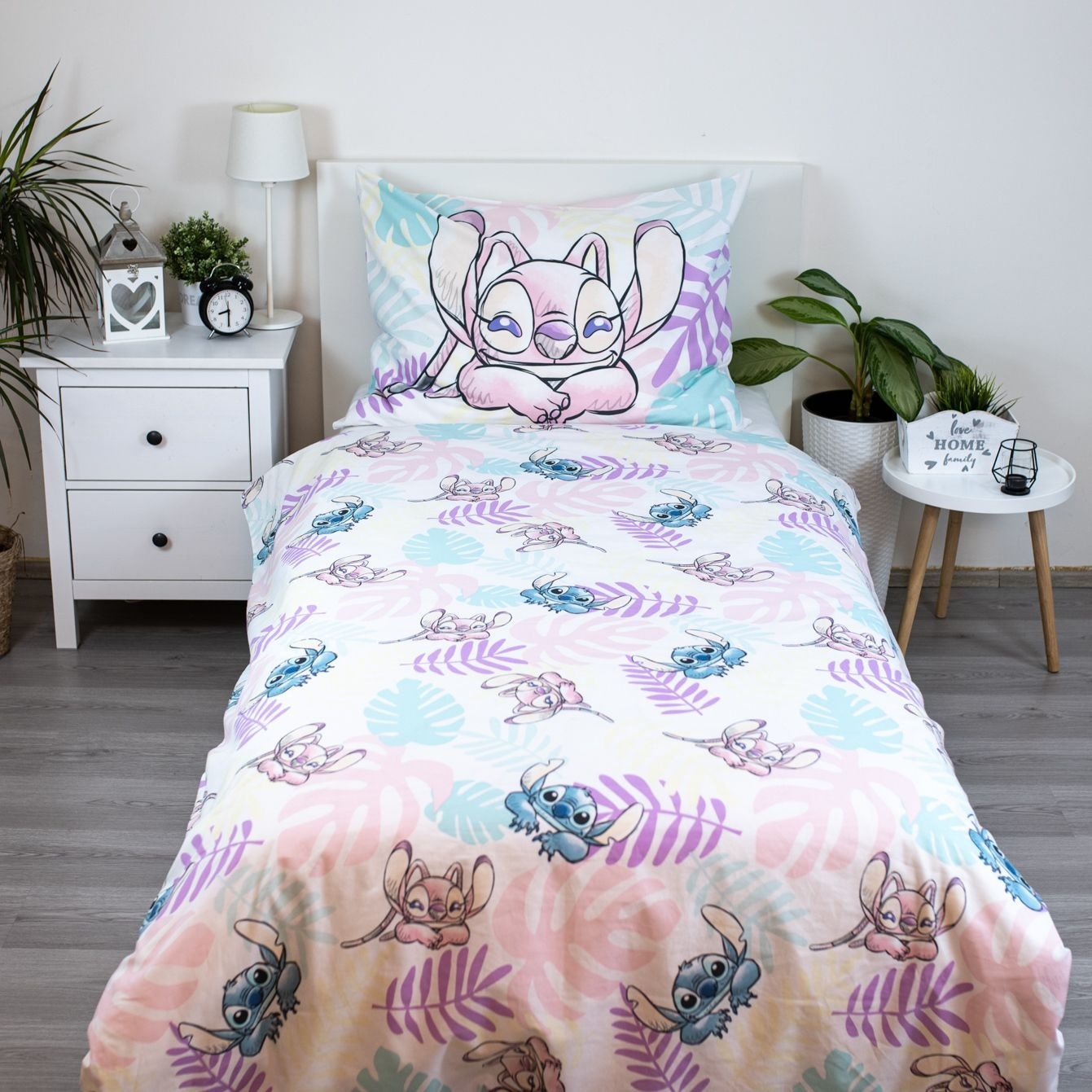 Disney Lilo & Stitch Duvet cover, Leaves - Single - 140 x 200 cm / 70 x 90 cm - Cotton