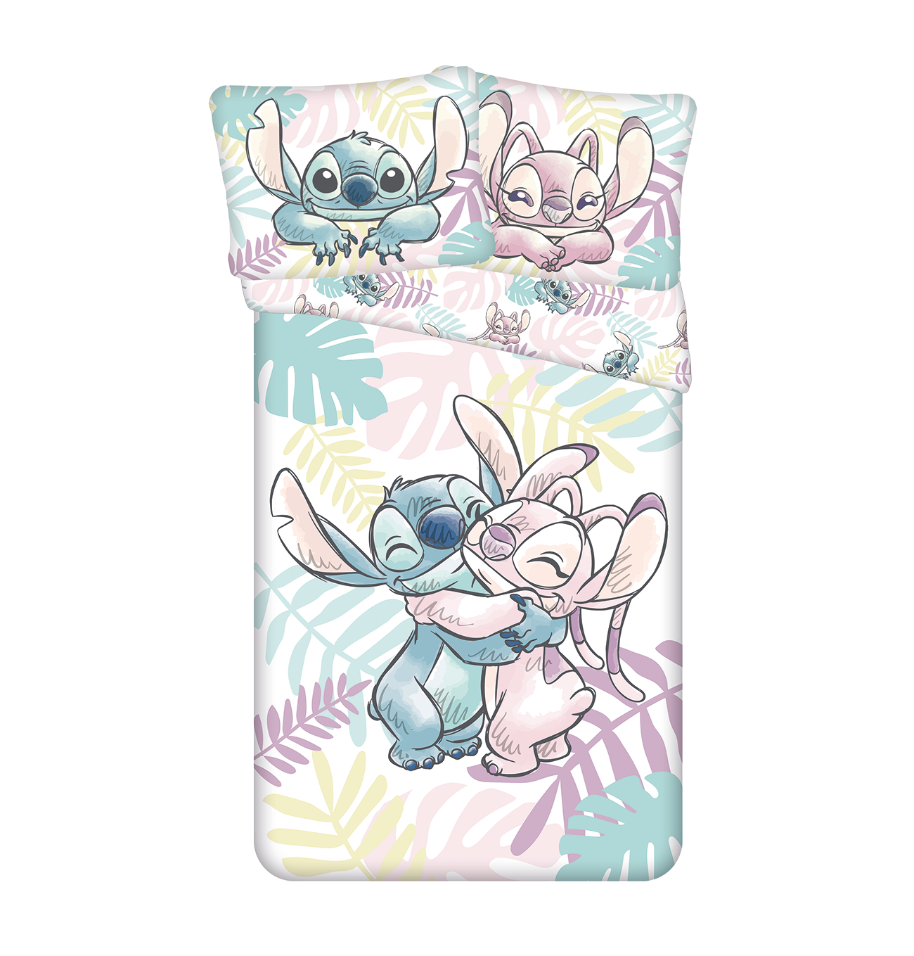 Disney Lilo & Stitch Duvet cover, Leaves - Single - 140 x 200 cm / 60 x 80 cm - Cotton