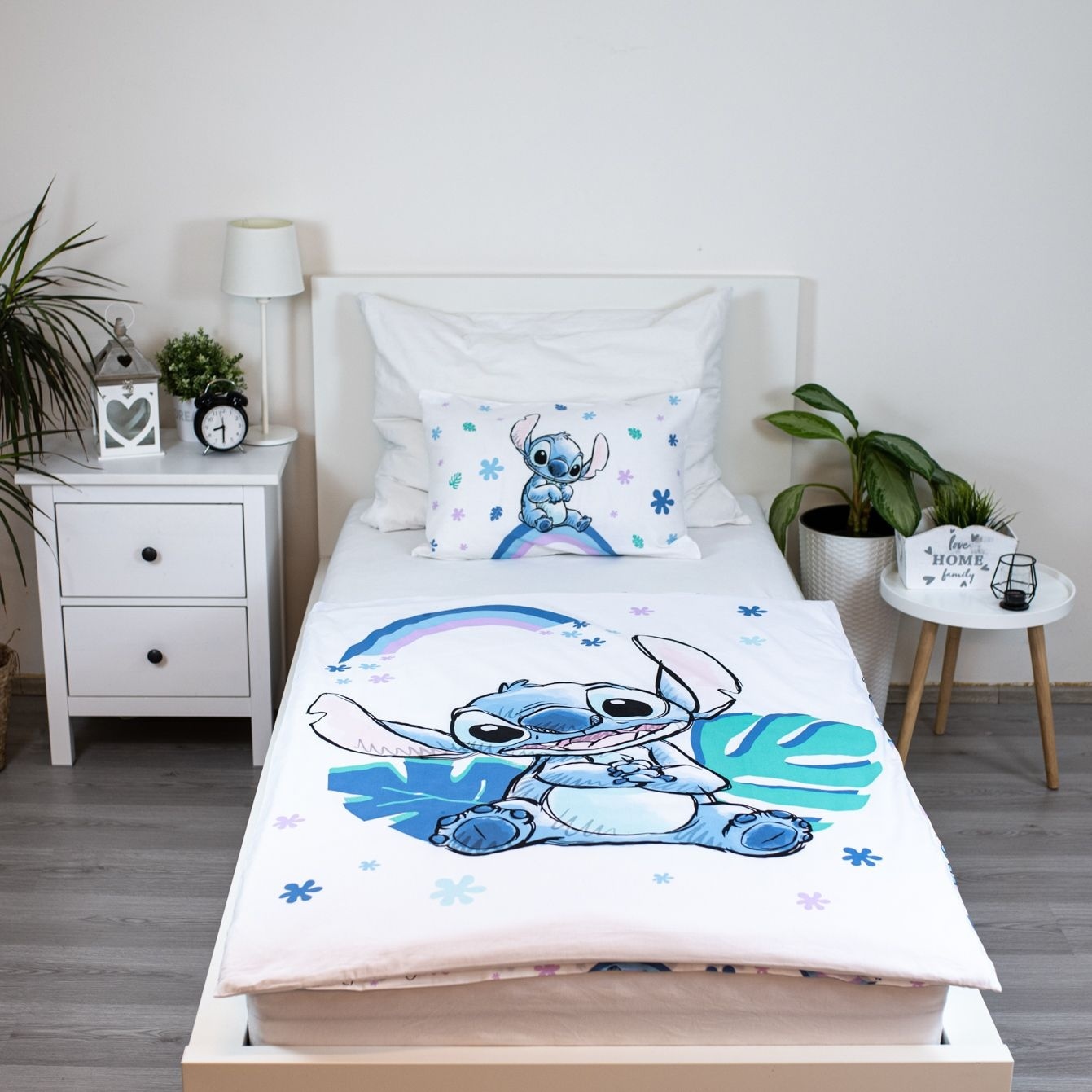 Disney Lilo & Stitch BABY Dekbedovertrek, Regenboog - 135 x 100 + 40 x 60 cm - Katoen