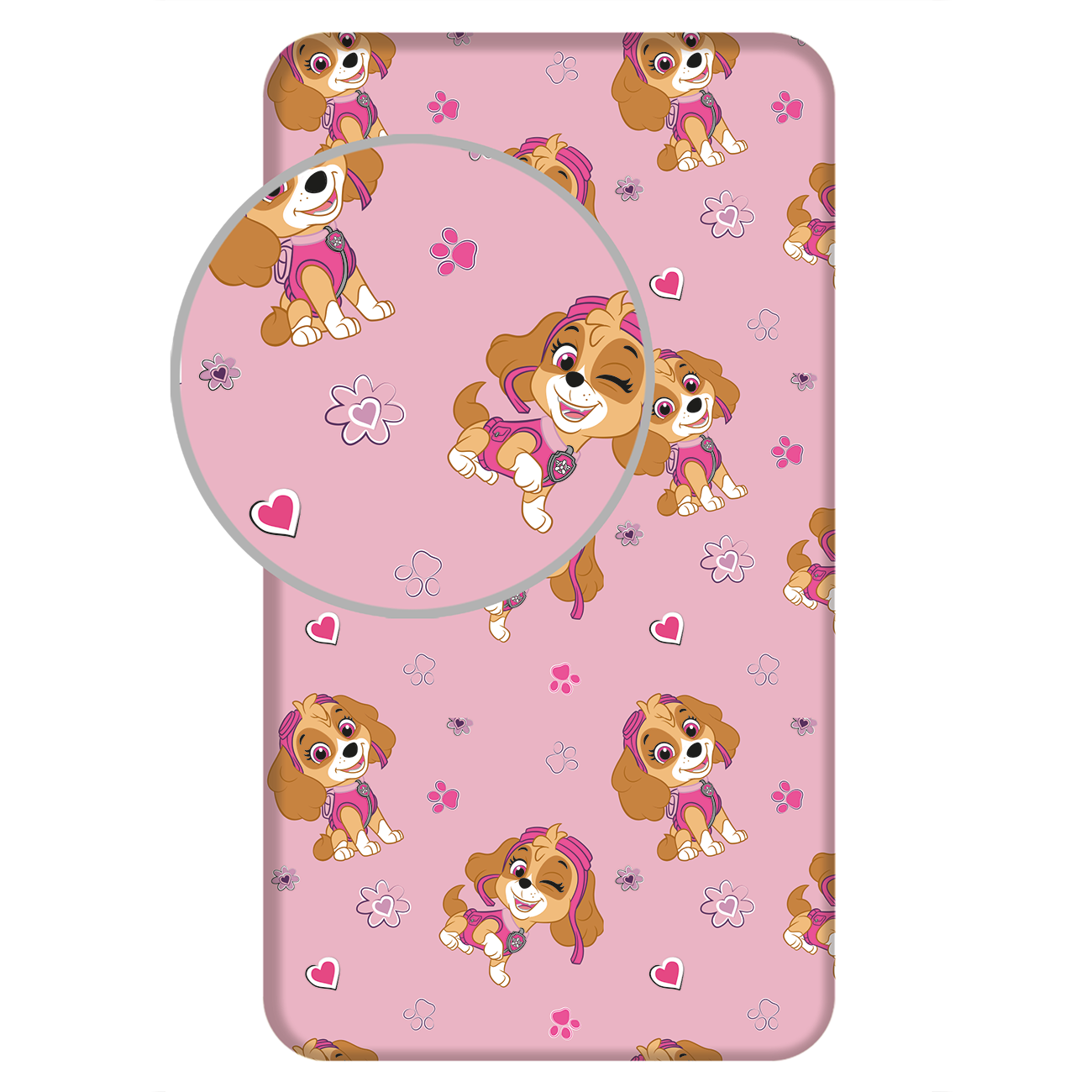 Paw Patrol Fitted sheet, Skye - Single - 90 x 200 cm - Cotton