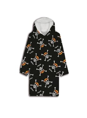 One Piece Hoodie Fleecedeken Skull Volwassen Polyester (One Size)