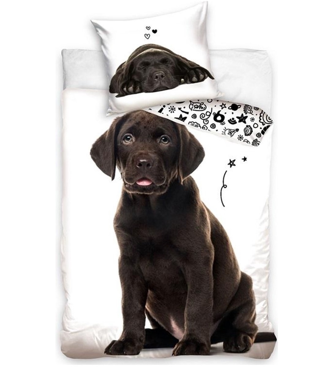 In Home Duvet cover, Labrador - Single - 140 x 200 + 60 x 70 cm - Cotton