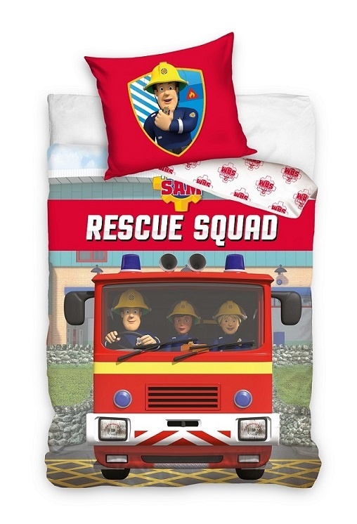 Brandweerman Sam Duvet cover, Rescue Squad - Single - 140 x 200 + 60 x 70 cm - Cotton